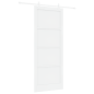 Porta scorrevole vidaXL con set di ferramenta bianca 93x232 cm legno massello pino