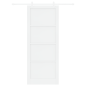 Porta scorrevole vidaXL con set di ferramenta bianca 93x232 cm legno massello pino