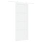 Porta scorrevole vidaXL con set di ferramenta bianca 93x232 cm legno massello pino