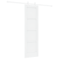 Porta Scorrevole vidaXL con Set di Accessori Bianca 61x198.5 cm in Legno Massello di Pino Porta Scorrevole vidaXL con Set di Accessori Bianca 61x198.5 cm in Legno Massello di Pino