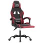 Sedia Gaming Girevole Poggiapiedi Nero e Rosso Vino Similpelle Sedia Gaming Girevole Poggiapiedi Nero e Rosso Vino Similpelle