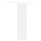 Porta Scorrevole vidaXL con Set di Accessori Bianca 61x198.5 cm in Legno Massello di Pino Porta Scorrevole vidaXL con Set di Accessori Bianca 61x198.5 cm in Legno Massello di Pino