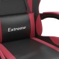 Sedia Gaming Girevole Poggiapiedi Nero e Rosso Vino Similpelle Sedia Gaming Girevole Poggiapiedi Nero e Rosso Vino Similpelle