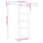 Porta Scorrevole vidaXL con Kit di Fissaggio 73.5x198.5 cm in Legno di Pino Massello Porta Scorrevole vidaXL con Kit di Fissaggio 73.5x198.5 cm in Legno di Pino Massello