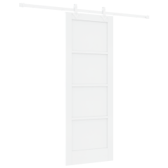 Porta Scorrevole vidaXL con Set Accessori Bianca 73.5x198.5 cm Legno Massello Pino