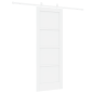 Porta Scorrevole vidaXL con Set Accessori Bianca 73.5x198.5 cm Legno Massello Pino Porta Scorrevole vidaXL con Set Accessori Bianca 73.5x198.5 cm Legno Massello Pino