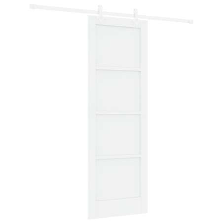 porta scorrevole vidaXL con set di hardware Bianco 73.5x211 cm in legno massello di pino