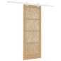 Porta Scorrevole vidaXL con Set di Hardware 78x202 cm Legno Massello di Pino
