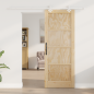 Porta Scorrevole vidaXL con Set di Hardware 78x202 cm Legno Massello di Pino