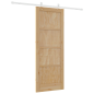 Porta Scorrevole vidaXL con Set di Hardware 78x202 cm Legno Massello di Pino