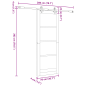 Porta Scorrevole vidaXL con Set di Hardware 78x202 cm Legno Massello di Pino
