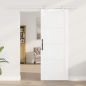 Porta Scorrevole vidaXL con Set di Ferramenta Bianca 78x202 cm Legno Massello di Pino Porta Scorrevole vidaXL con Set di Ferramenta Bianca 78x202 cm Legno Massello di Pino