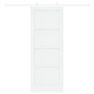 Porta Scorrevole vidaXL con Set di Ferramenta Bianca 78x202 cm Legno Massello di Pino Porta Scorrevole vidaXL con Set di Ferramenta Bianca 78x202 cm Legno Massello di Pino