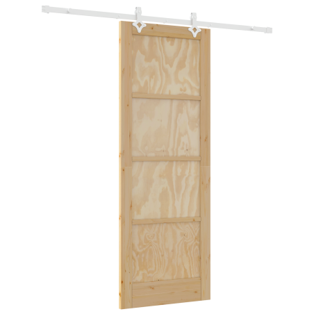 Porta Scorrevole vidaXL con Set di Ferramenta 78x211 cm in Legno di Pino Massello