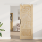 Porta Scorrevole vidaXL con Set di Ferramenta 78x211 cm in Legno di Pino Massello