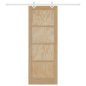 Porta Scorrevole vidaXL con Set di Ferramenta 78x211 cm in Legno di Pino Massello
