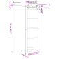 Porta Scorrevole vidaXL con Set di Ferramenta 78x211 cm in Legno di Pino Massello