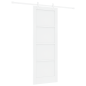 Porta Scorrevole vidaXL con Set di Ferramenta Bianca 78x211 cm Legno Massello Pino Porta Scorrevole vidaXL con Set di Ferramenta Bianca 78x211 cm Legno Massello Pino
