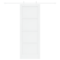 Porta Scorrevole vidaXL con Set di Ferramenta Bianca 78x211 cm Legno Massello Pino Porta Scorrevole vidaXL con Set di Ferramenta Bianca 78x211 cm Legno Massello Pino