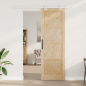 Porta Scorrevole vidaXL con Set di Ferramenta 78x232 cm Legno Massello di Pino Porta Scorrevole vidaXL con Set di Ferramenta 78x232 cm Legno Massello di Pino
