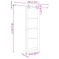 Porta Scorrevole vidaXL con Set di Ferramenta 78x232 cm Legno Massello di Pino Porta Scorrevole vidaXL con Set di Ferramenta 78x232 cm Legno Massello di Pino
