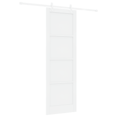 Porta scorrevole vidaXL con kit di montaggio bianca 78x232 cm in legno massello di pino