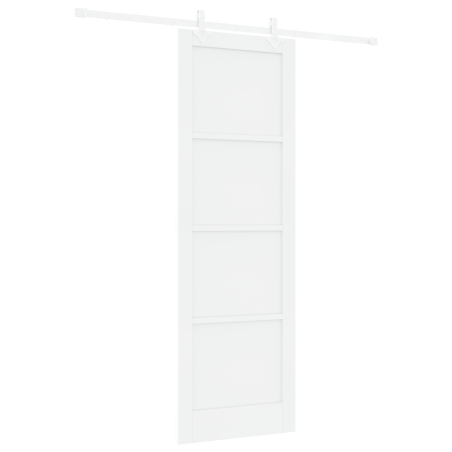 Porta scorrevole vidaXL con kit di montaggio bianca 78x232 cm in legno massello di pino