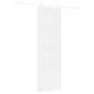 Porta scorrevole vidaXL con kit di montaggio bianca 78x232 cm in legno massello di pino Porta scorrevole vidaXL con kit di montaggio bianca 78x232 cm in legno massello di pino