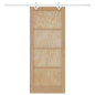 Porta Scorrevole vidaXL con Set Hardware 83x202 cm Legno di Pino Massiccio