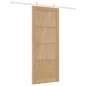 Porta Scorrevole vidaXL con Set Hardware 83x202 cm Legno di Pino Massiccio