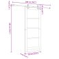 Porta Scorrevole vidaXL con Set Hardware 83x202 cm Legno di Pino Massiccio