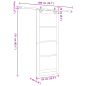 Porta Scorrevole vidaXL con Set di Accessori Bianca 83x211 cm Legno Massello di Pino