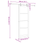 Porta Scorrevole vidaXL con Set di Ferramenta Bianca 83x232 cm in Legno di Pino Massello