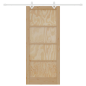 Porta Scorrevole vidaXL con Set Hardware 86x198.5 cm in Legno Massiccio di Pino