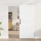 Porta Scorrevole vidaXL con Set Hardware Bianco 86x198.5 cm Legno Massello Pino
