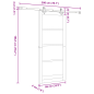 Porta Scorrevole vidaXL con Set Hardware Bianco 86x198.5 cm Legno Massello Pino