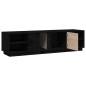 Mobile Porta TV Nero 156x40x40 cm in Legno Massello di Pino Mobile Porta TV Nero 156x40x40 cm in Legno Massello di Pino