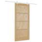 Porta Scorrevole vidaXL con Set di Accessori 93x202 cm Legno Massello di Pino