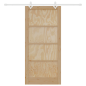 Porta Scorrevole vidaXL con Set di Accessori 93x202 cm Legno Massello di Pino