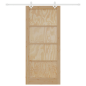 Porta Scorrevole vidaXL con Set di Accessori 93x211 cm Legno Massello di Pino