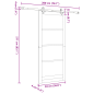 Porta Scorrevole vidaXL con Set di Accessori 93x211 cm Legno Massello di Pino