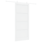 Porta Scorrevole vidaXL con Set di Ferramenta Bianca 93x211 cm Legno Massiccio Pino Porta Scorrevole vidaXL con Set di Ferramenta Bianca 93x211 cm Legno Massiccio Pino
