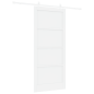 Porta Scorrevole vidaXL con Set di Ferramenta Bianca 93x211 cm Legno Massiccio Pino Porta Scorrevole vidaXL con Set di Ferramenta Bianca 93x211 cm Legno Massiccio Pino