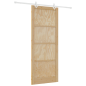 Porta Scorrevole vidaXL con Set di Hardware 93x232 cm Legno Massello di Pino