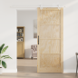 Porta Scorrevole vidaXL con Set di Hardware 93x232 cm Legno Massello di Pino