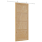 Porta Scorrevole vidaXL con Set di Hardware 93x232 cm Legno Massello di Pino