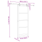 Porta Scorrevole vidaXL con Set di Hardware 93x232 cm Legno Massello di Pino