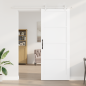 Porta Scorrevole vidaXL con Set di Accessori Bianco 93x232 cm Legno Massello Pino