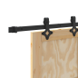 Set di Porta Scorrevole con Ferramenta 'ORKDAL'in Legno Solido di Pino