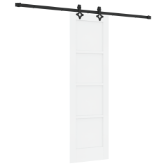 vidaXL Porta Scorrevole con Set di Accessori 'ORKDAL'Bianco Legno di Pino